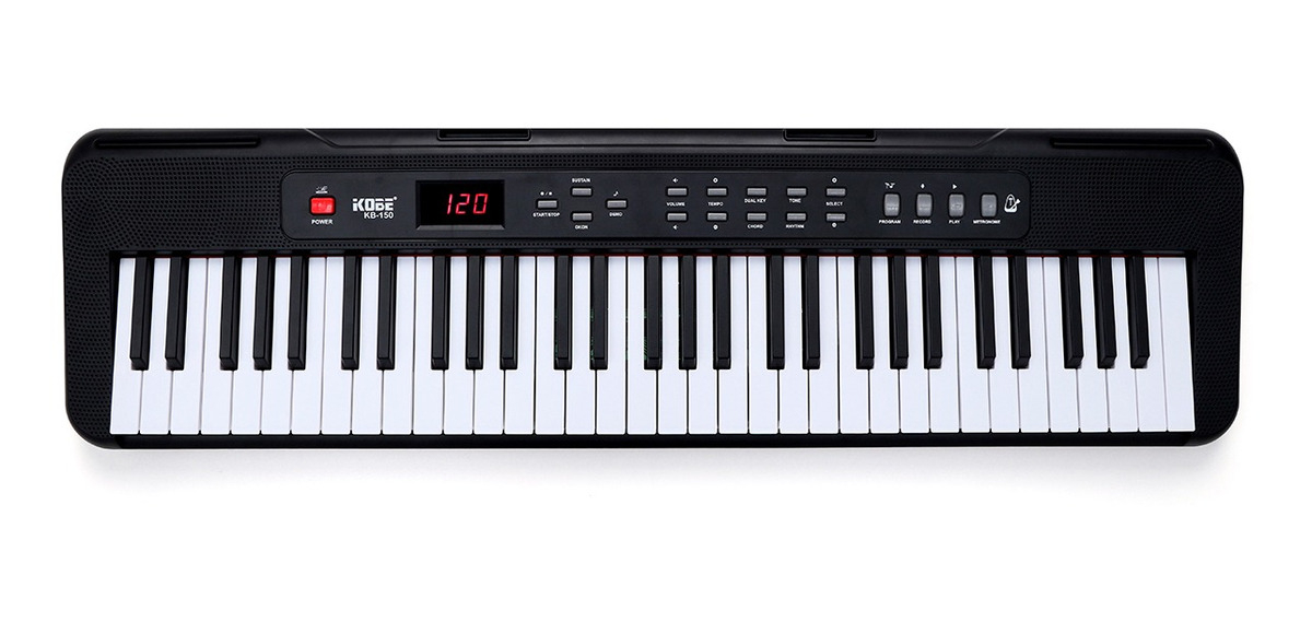 Kit Teclado Musical Kobe KB-150 5/8 61 Teclas com Suporte em X 2