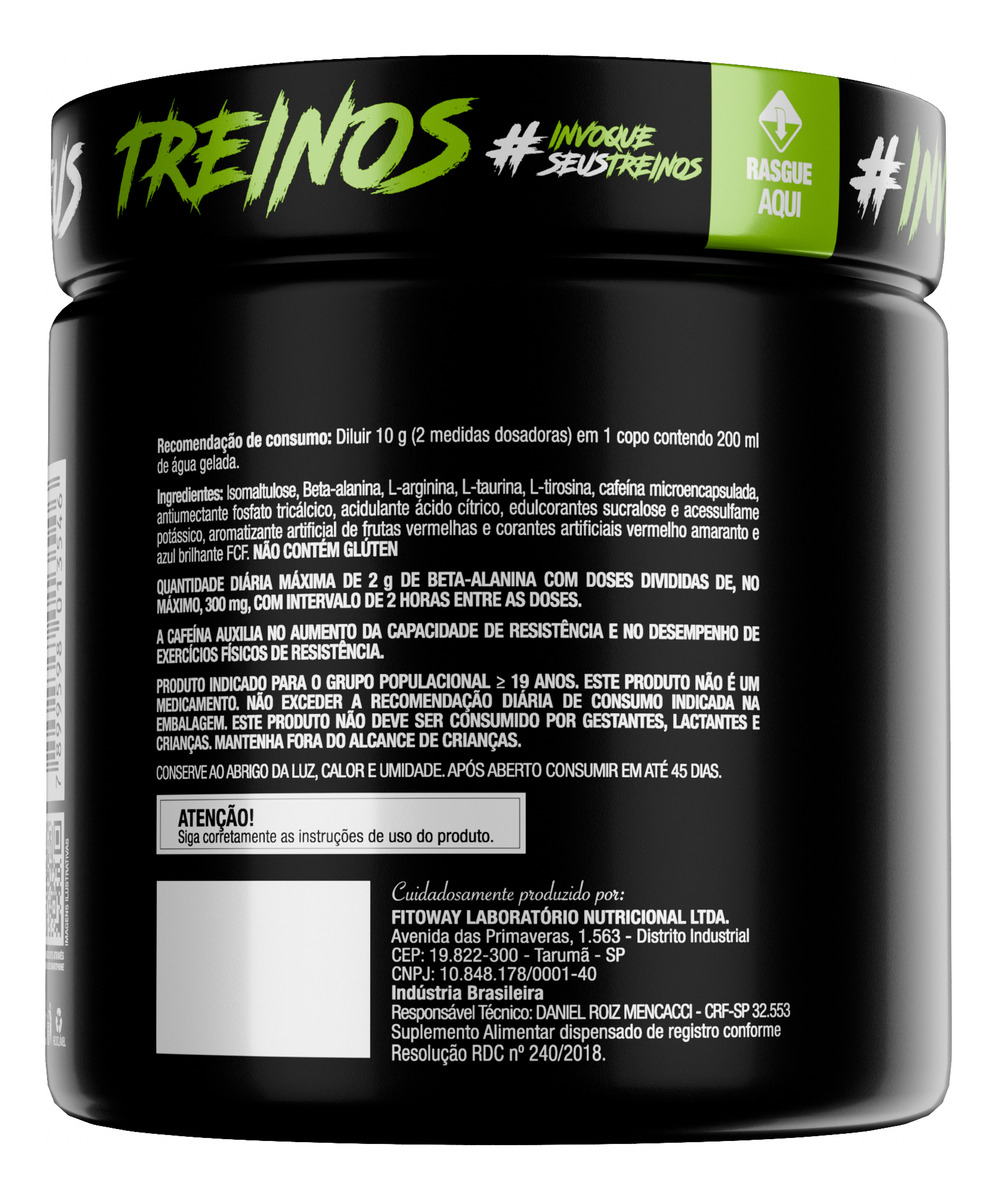 Diabo Verde #Pre-Workout 300 g Sabor Frutas Vermelhas 3