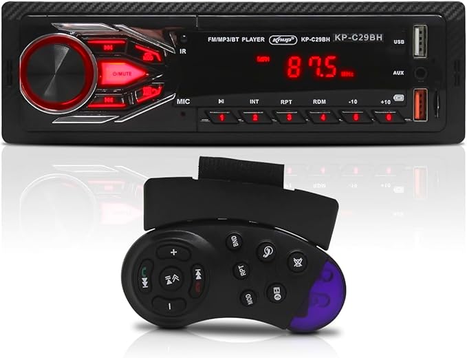 Auto Som Rádio Automotivo Universal Bluetooth KANUP 4