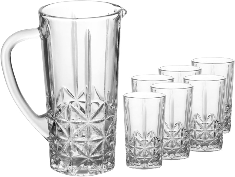Conjunto 6 Copos Altos 270 ml e 1 Jarra 1 L de Vidro Stella 1