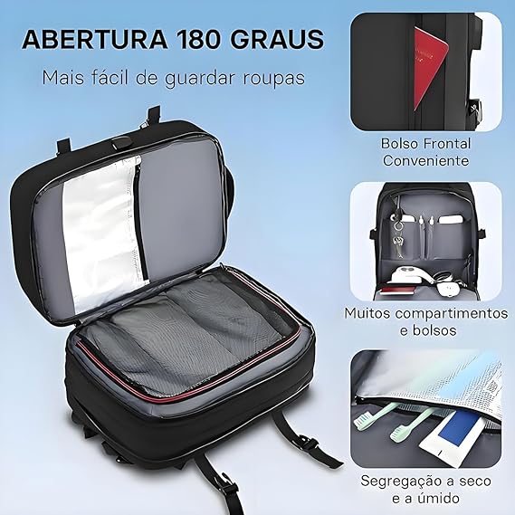 Mochila Viagem Masculina Feminina para Notebook 5