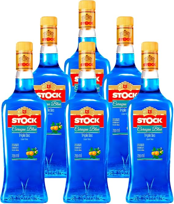 Licor Fino de Laranja Stock Curaçau Blue Triple Sec (6 unidades) 1