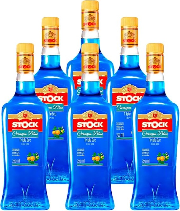 Licor Fino de Laranja Stock Curaçau Blue Triple Sec (6 unidades) 1