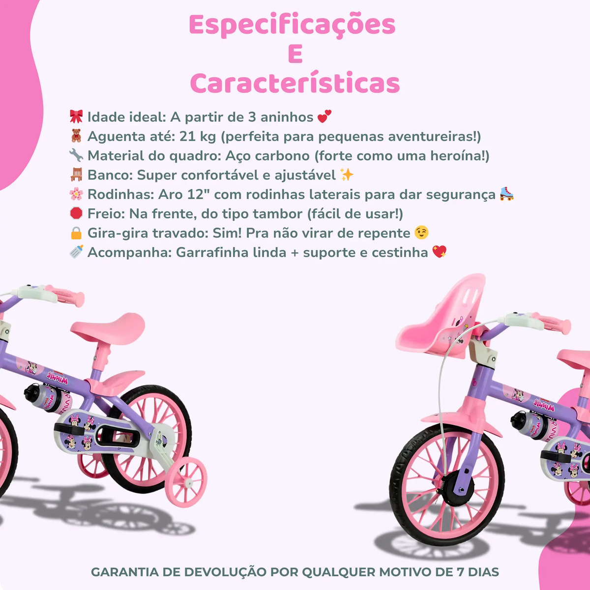 Bicicleta Aro 12 Nathor Minnie 4