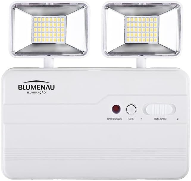 Luminária de Emergência LED 2 Faróis 6500K 1