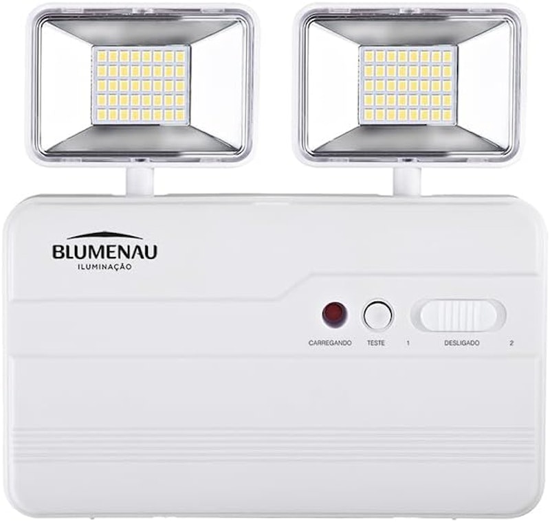 Luminária de Emergência LED 2 Faróis 6500K 1
