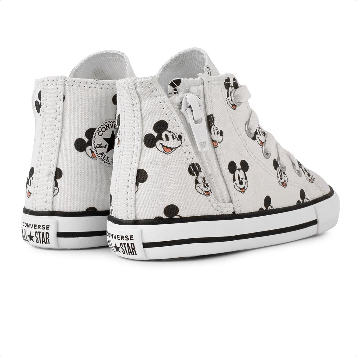Tênis Converse All Star Chuck Taylor Cano Alto Side Zip Mickey Infantil 4