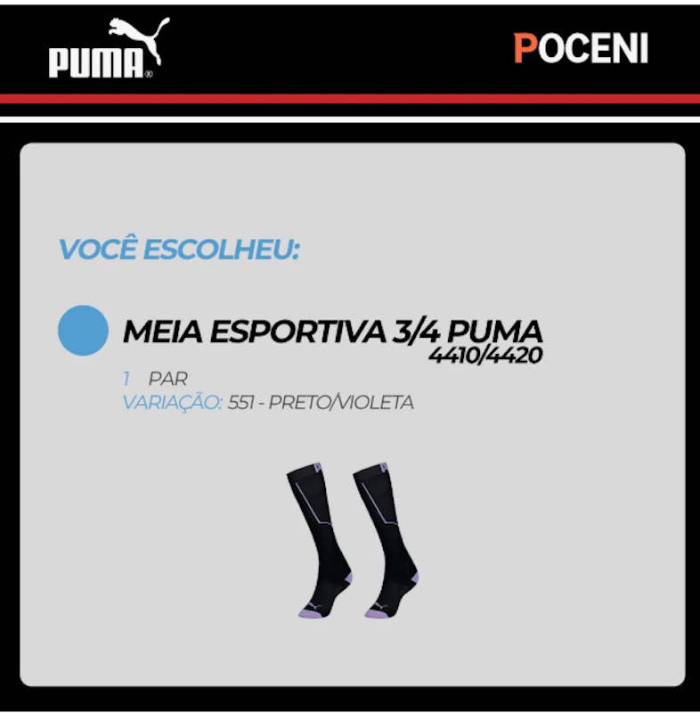 Meia 3/4 Esportiva Corrida 5