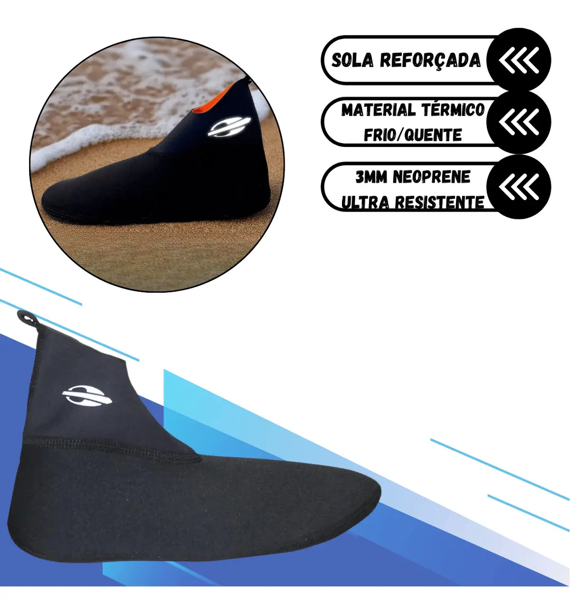 Meia de Neoprene p/ Beach Sports 3 mm Mormaii 5