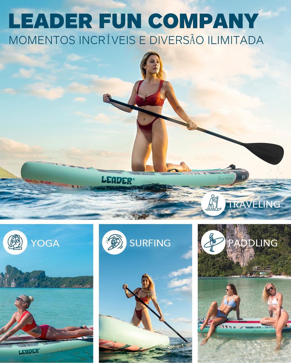 Prancha Stand Up Paddle Inflável Leader Balystic 4