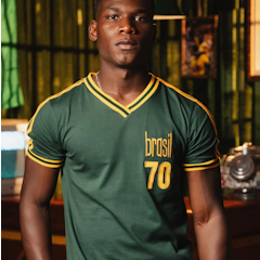 Camisa Brasil Pelé Retrô Treino 1970 Masculina