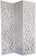 ROSANE ARTES Biombo 3 Folhas 129X180 cm MDF Modelo 27 Branco Vazado 1