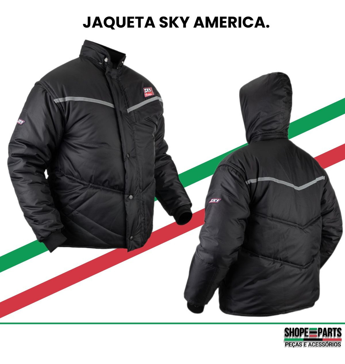 Jaqueta Motociclista Impermeável Sky R Masculina 3