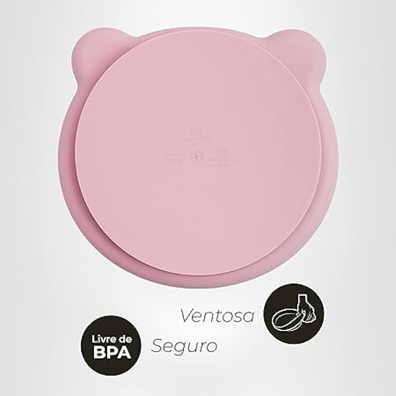 Prato de Silicone com Ventosa Urso 3