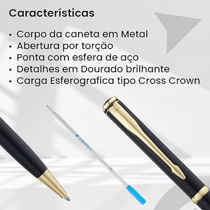 Caneta Personalizada Metal Sigma Esferográfica 4