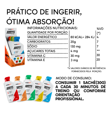 Energy Pro Gel 10 Sachês de 30 g  4
