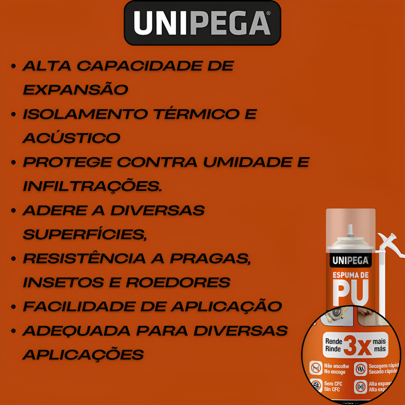 Espuma Expansiva de PU Uso Geral 500 ml 340 g 3