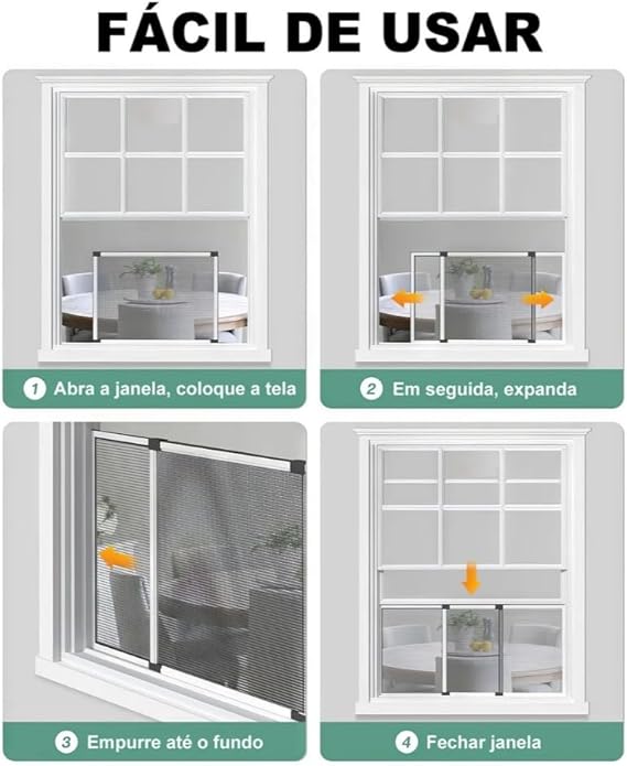 Tela Mosquiteira de Encaixe Regulável para Vãos de Portas 2