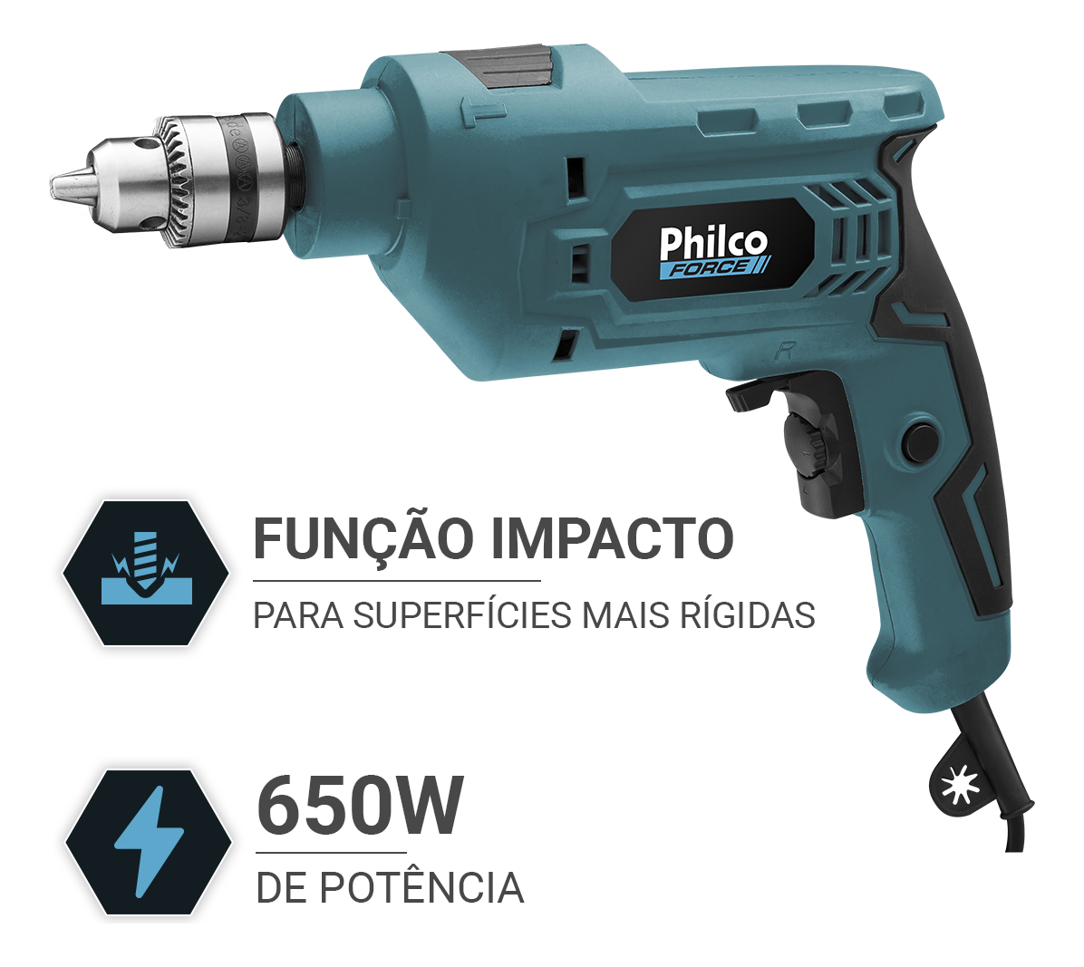Furadeira Force 650 W com Maleta  3