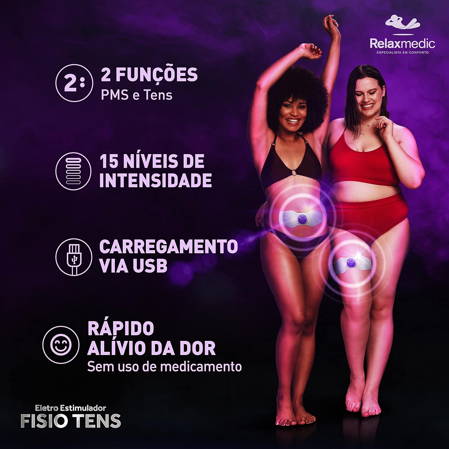 Eletroestimulador Fisio Tens Control RelaxMedic 2