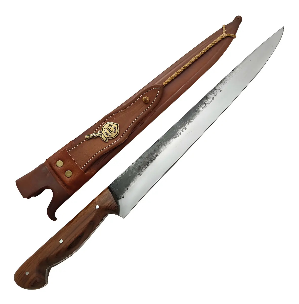 Faca Artesanal Javalizeira 12" em Aço Carbono 1070 Brut Forge Facas Gaúcha 1