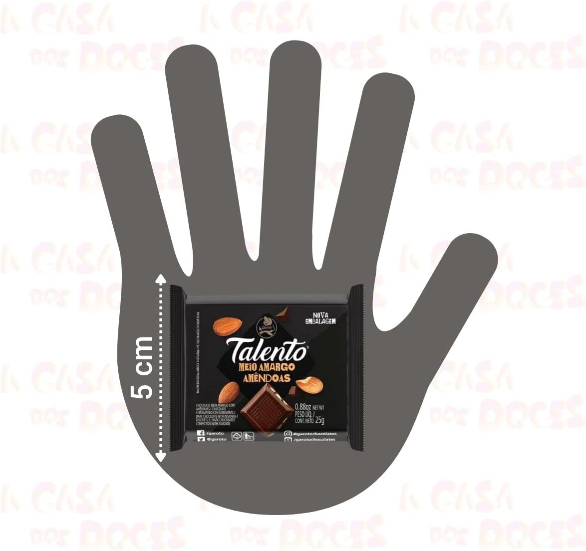 Chocolate Talento Meio Amargo com Amêndoas 3