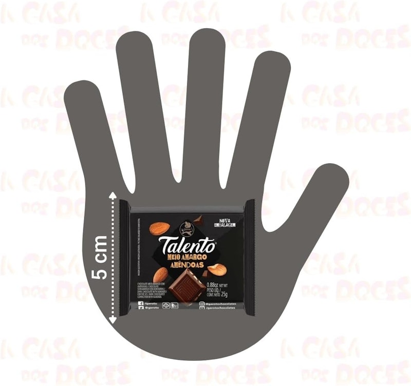 Chocolate Talento Meio Amargo com Amêndoas 3