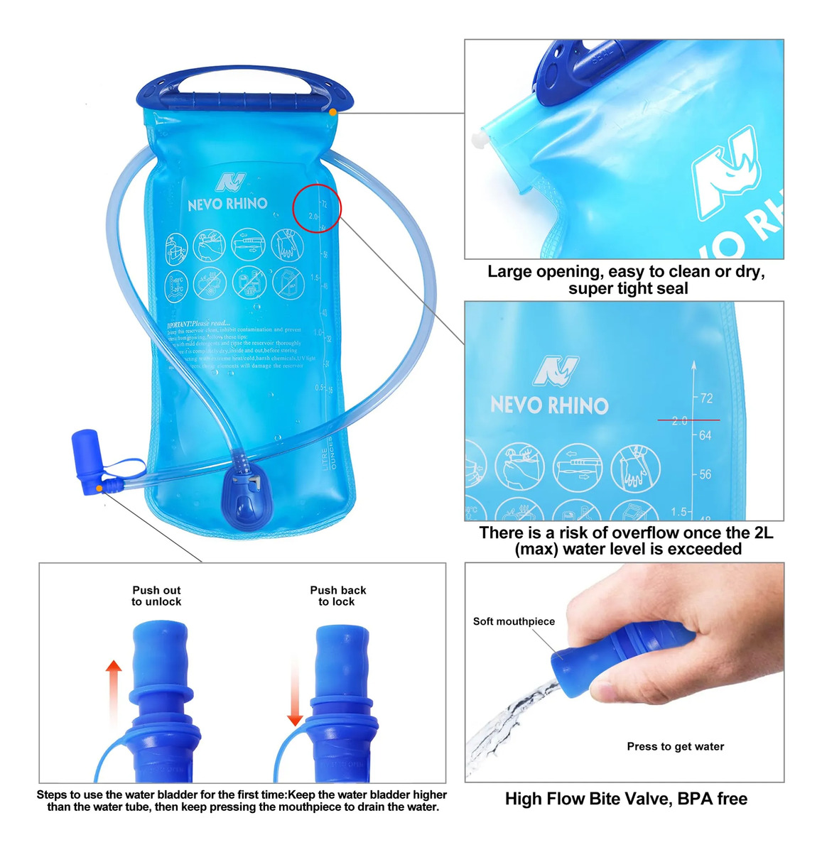 Mochila de Hidratação Leve N Nevo Rhino 5