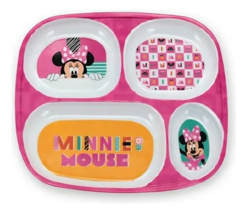 Prato com Divisória de Melamine Disney Minnie 1