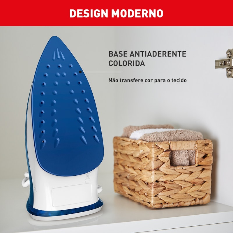 Ferro a Vapor Essentialgliss Azul com Base Antiaderente FEA1 5