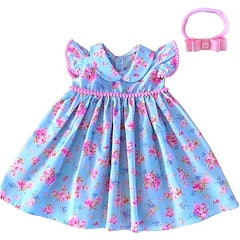 Vestido de Bebê Menina Floral Luxo