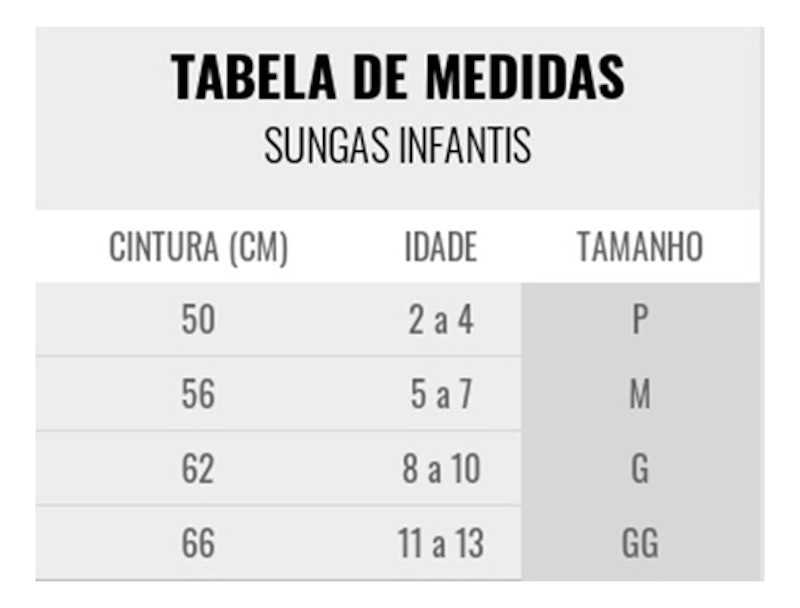 Sunga Lisa Poliamida Infantil Mash 5