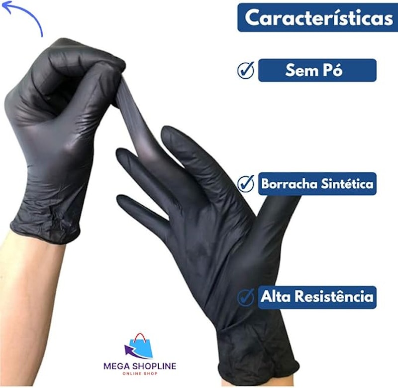 Luva Nitrílica Preta 2