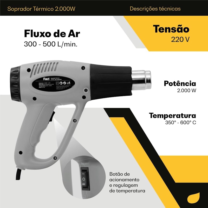 Soprador Térmico 1500 W Razi 3