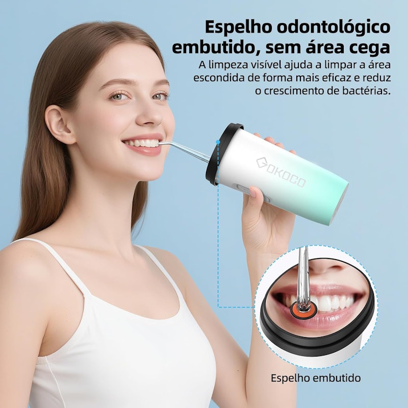 lrrigador Oral Limpeza Bucal Portátil 3 em 1 2