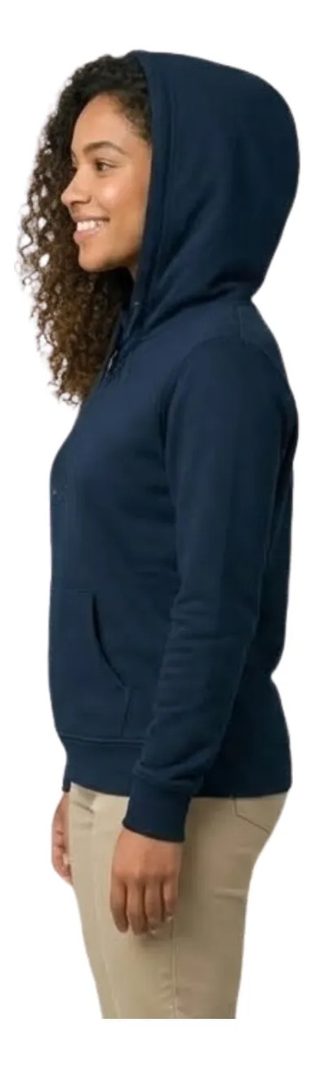 Blusão Básico Feminino com Capuz Moletom Stretch Flanelado 4