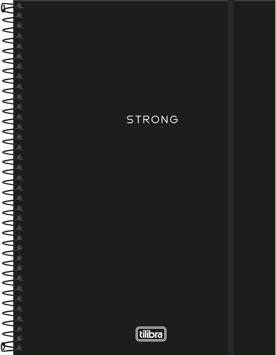 Caderno Espiral Capa Plástica Universitário Neon Preto 1