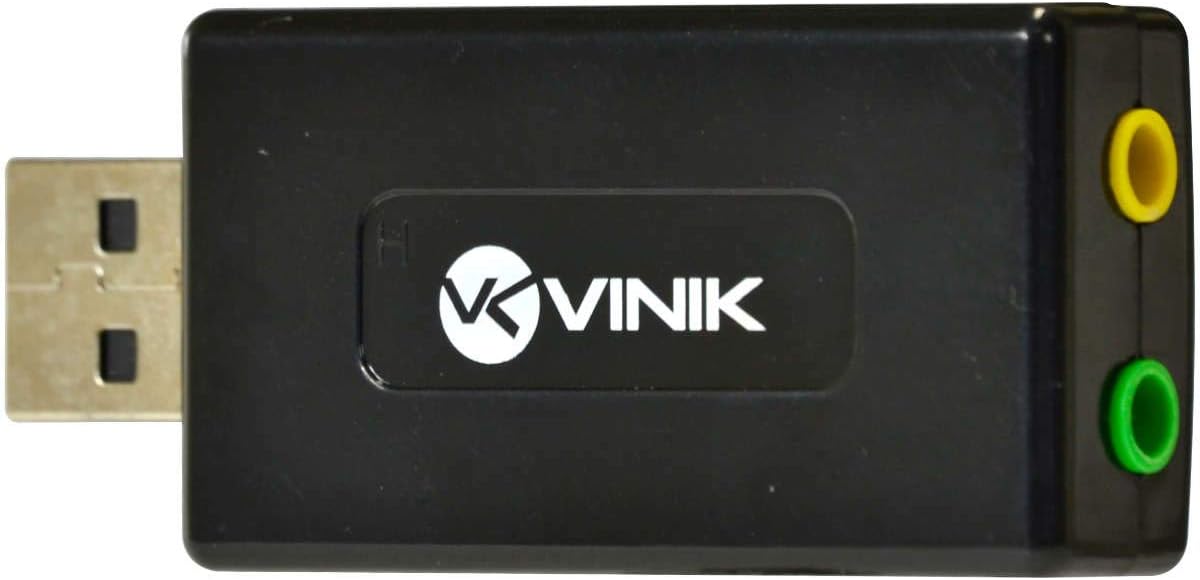 Adaptador VINIK Placa de Som USB 7.1 Canais Virtual AUSB71 4