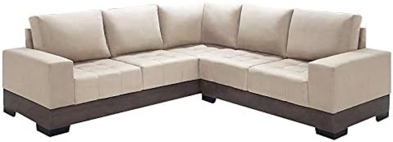 Sofá de Canto 4 Lugares Patrícia Suede Areia 1