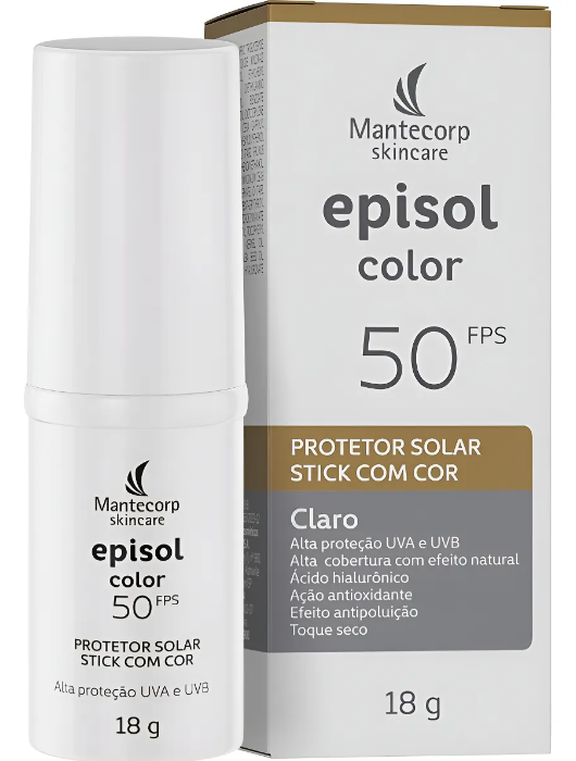 Protetor Solar Facial Episol Color Stick FPS 50 1
