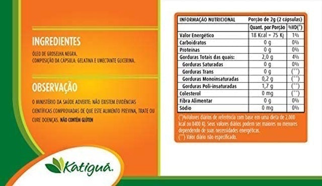 Óleo de Groselha Negra Katiguá 2