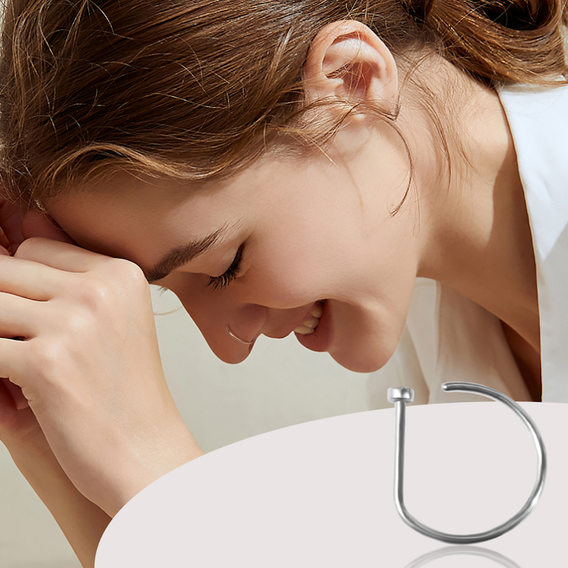 Piercing Argola D-Ring Titânio PVD 4