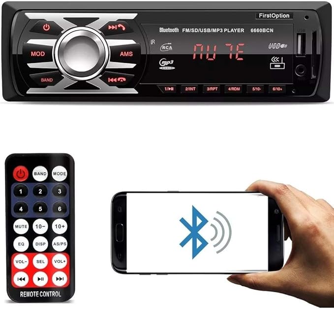 Som Automotivo Rádio MP3 Bluetooth USB SD com Controle 1