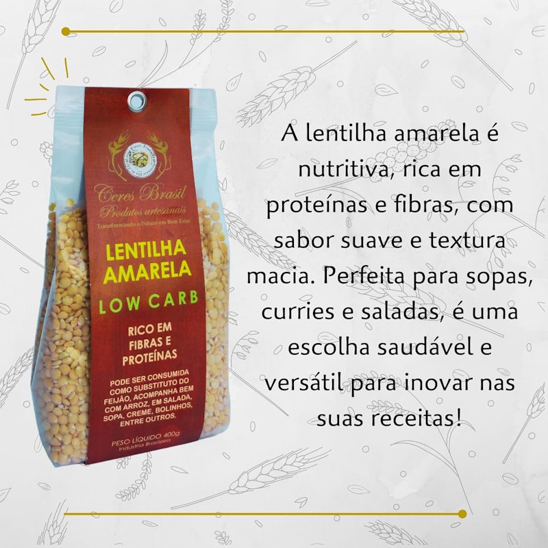 Lentilha Amarela Ceres Brasil 3