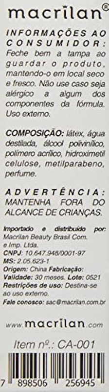 Cola para Cílios Postiços Transparente Macrilan 4
