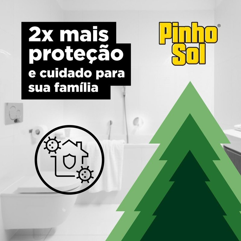 Pinho Sol Desinfetante 2x Poder Fragrância Suave 3