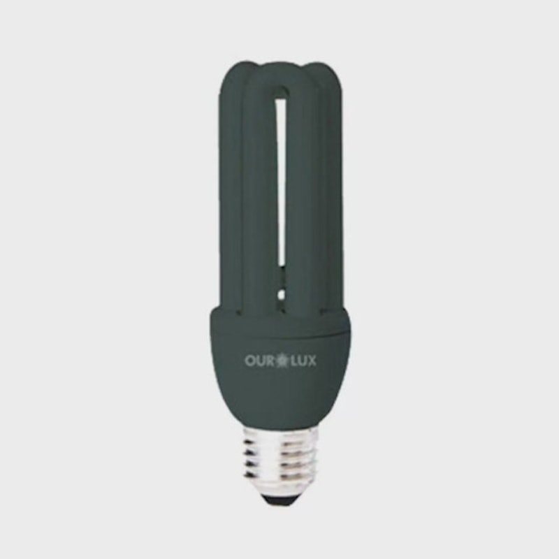 Lâmpada Fluorescente 3U 20W 127V Luz Negra 2