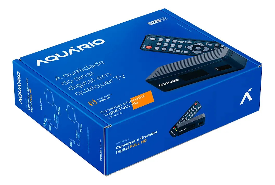 Conversor Digital Full HD Compacto Aquário DTV-4000S 2