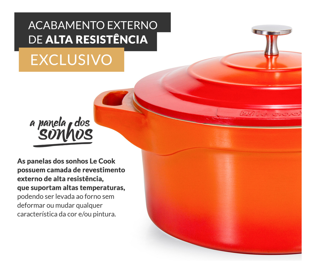 Panela Tipo Caçarola com Revestimento Cerâmico 32 cm 4