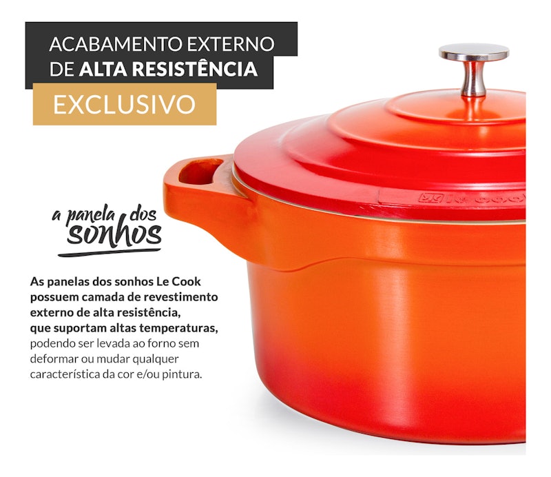 Panela Tipo Caçarola com Revestimento Cerâmico 32 cm 4